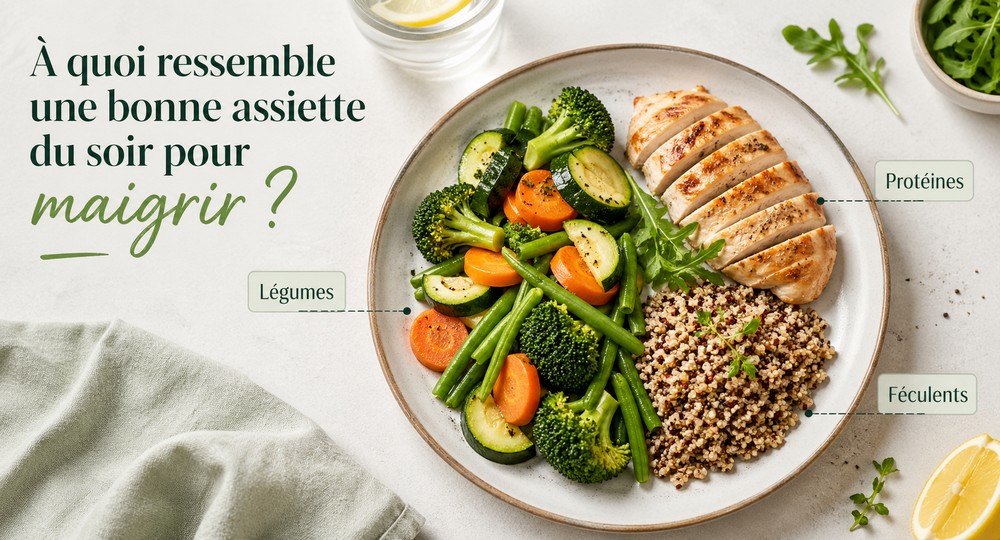 À quoi ressemble une bonne assiette du soir pour maigrir
