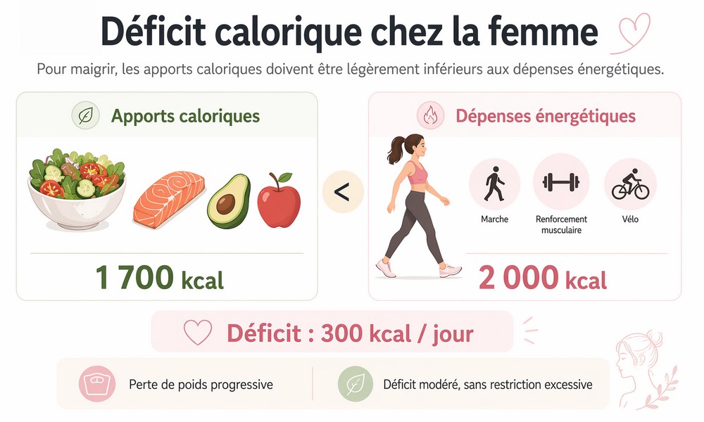 déficit calorique pour une femme