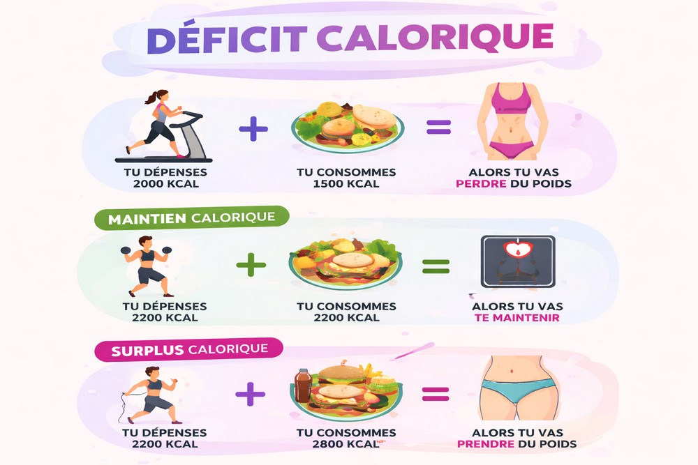 Équilibre calorique expliqué en images