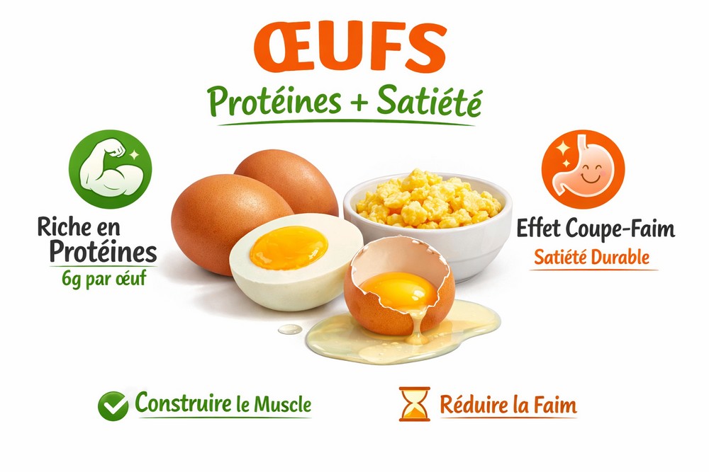 Œufs Source de Protéines et Satiété