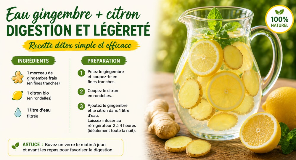 Recette de detox au gingembre
