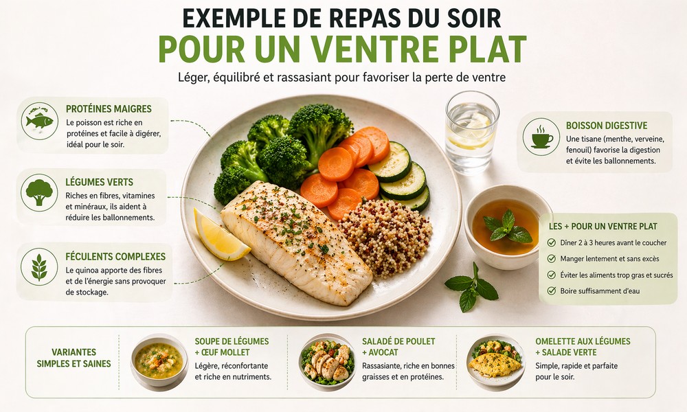 Repas équilibré pour un ventre plat
