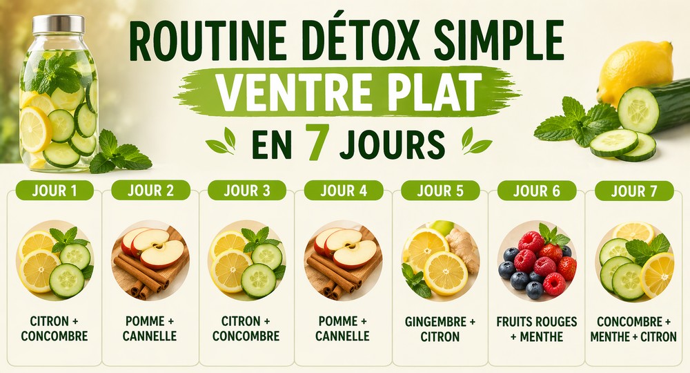 Routine detox pour un ventre plat