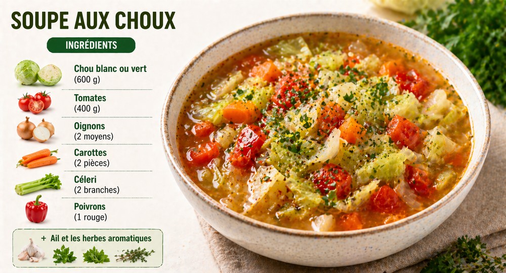 Soupe aux choux recette et ingrédients