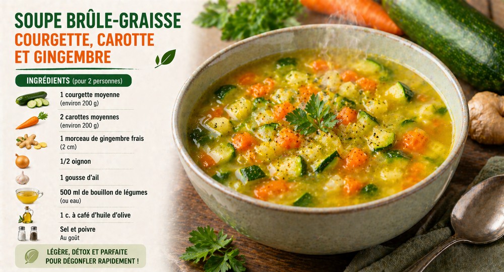 Soupe brûle-graisse à la courgette