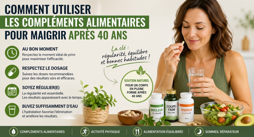 Utiliser les compléments alimentaires après 40 ans