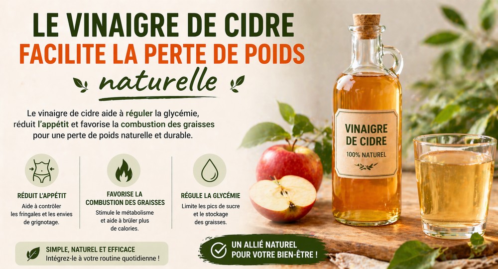 Vinaigre de cidre et perte de poids -minceurboost