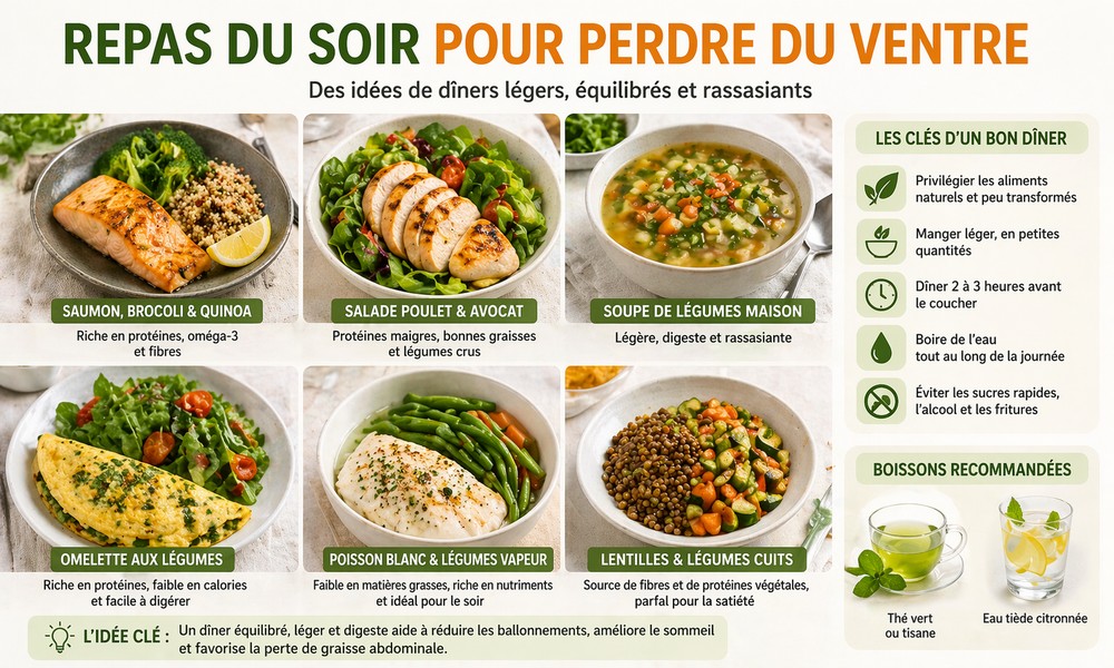aliments privilégier le soir pour perdre du ventre