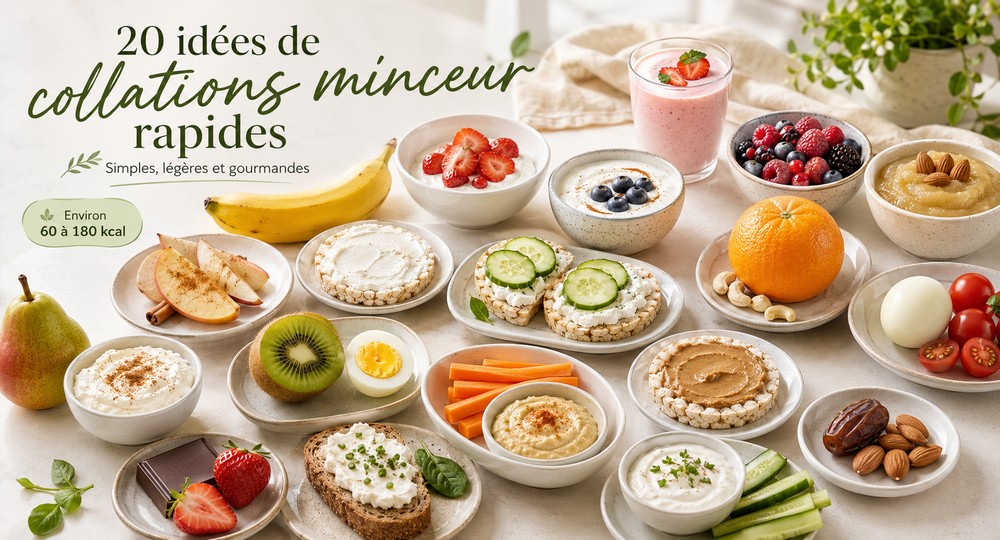 20 idées de collations minceur rapides