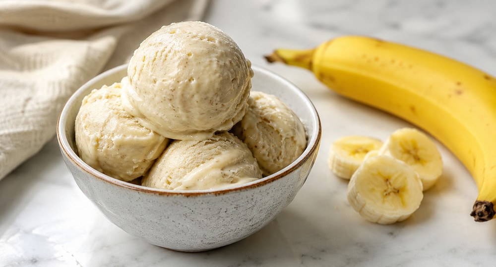 Glace healthy maison à la banane