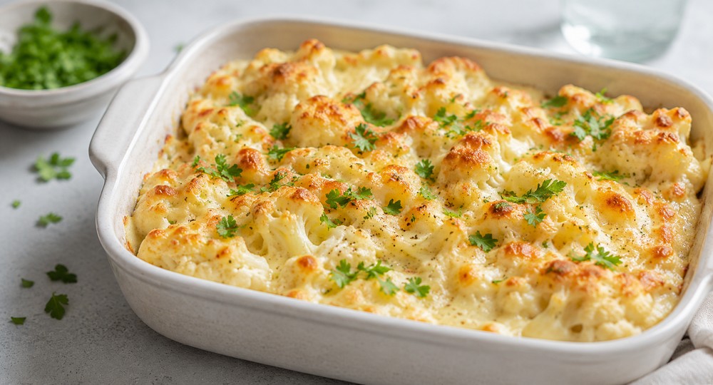 Gratin léger de chou-fleur au fromage blanc