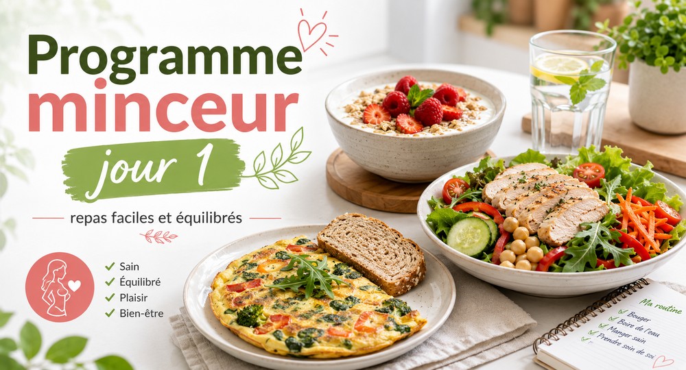Programme minceur jour 1