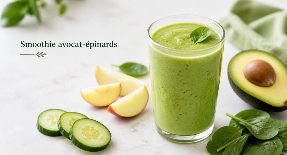 Smoothie avocat-épinards
