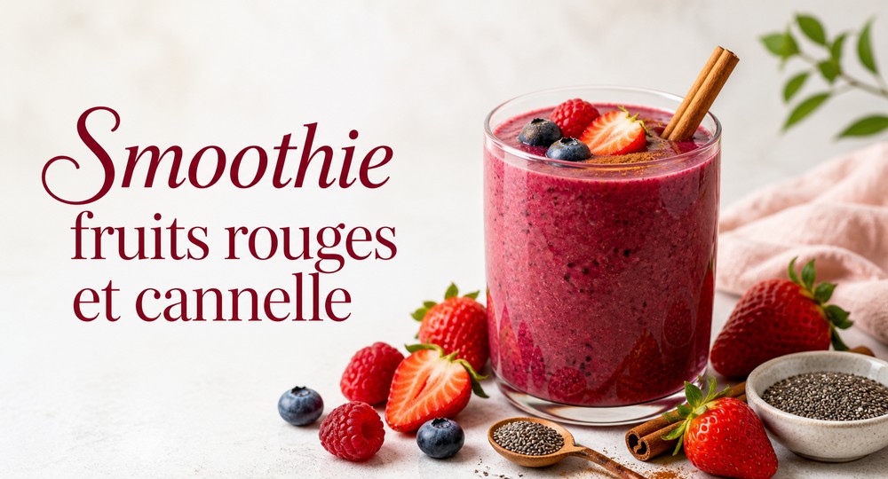 Smoothie fruits rouges et cannelle