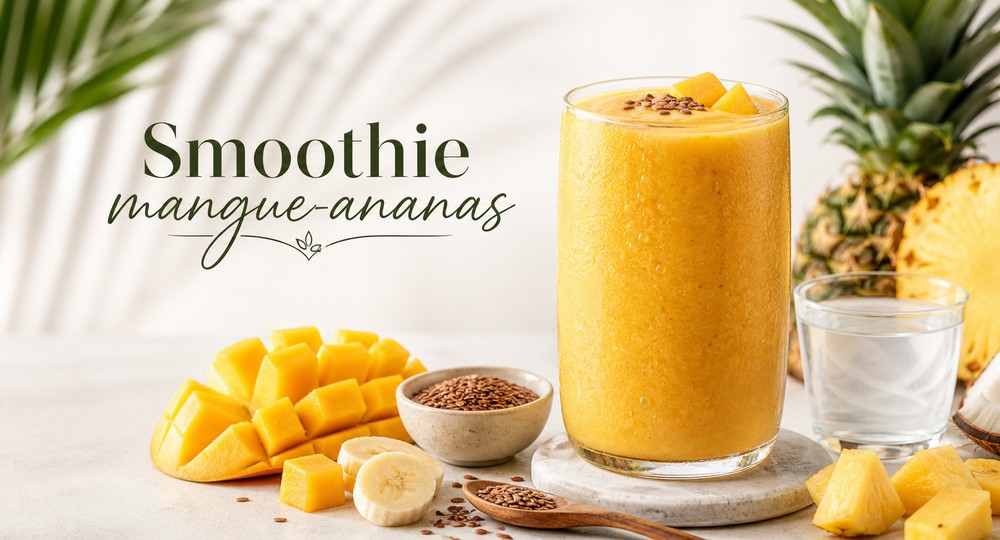 Smoothie mangue-ananas