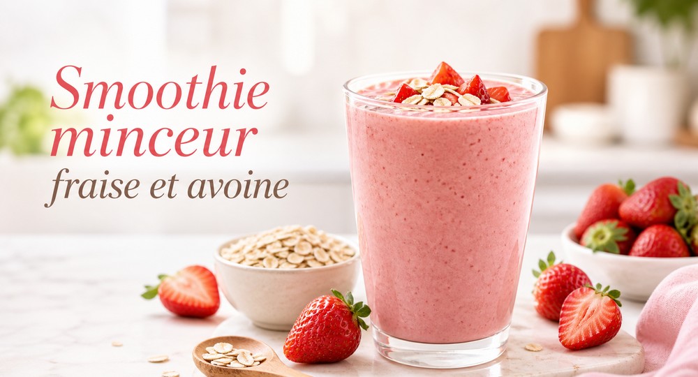 Smoothie minceur fraise et avoine
