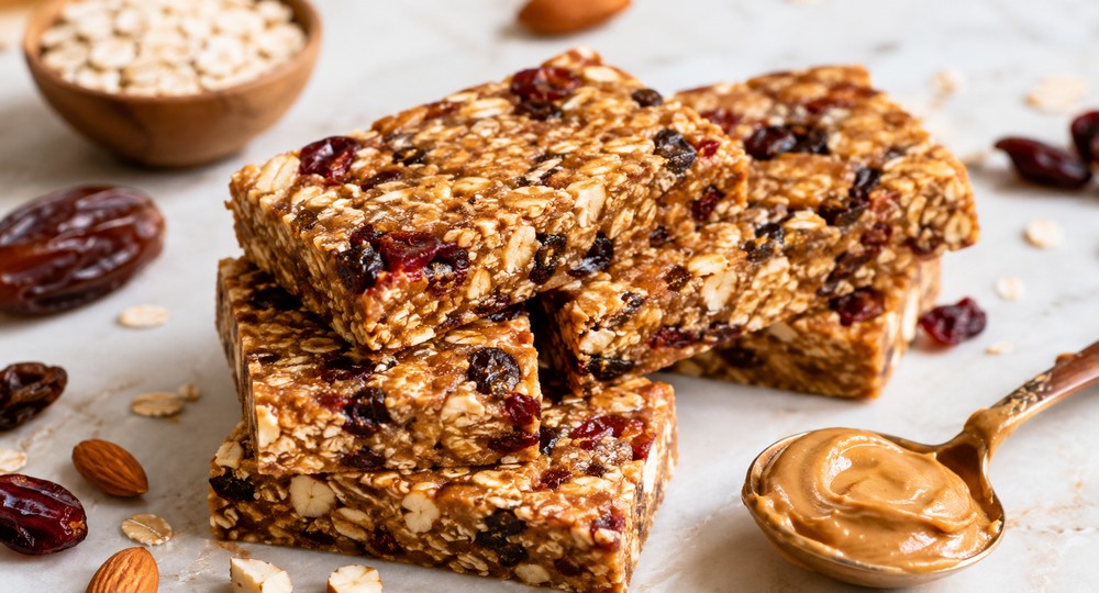 barres protéinées aux fruits secs et beurre de cacahuète