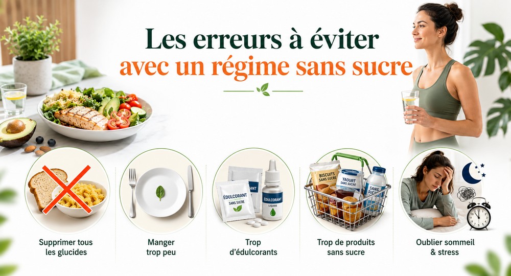 erreurs éviter avec un régime sans sucre