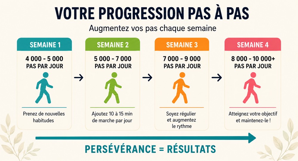 votre progression pas a pas