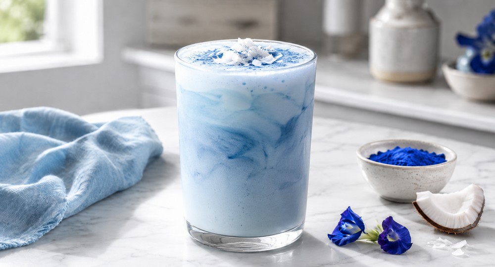 Recette Blue matcha coco latte