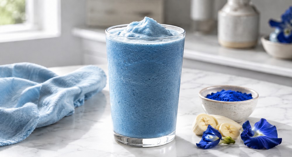 Recette Blue matcha frappé sans sucre ajouté