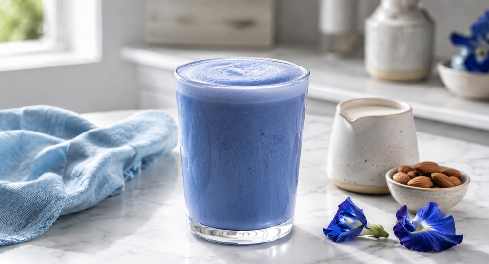 Recette 2 : Blue matcha latte vegan
