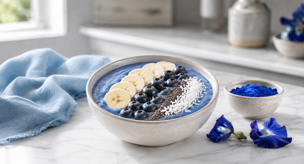 Recette Smoothie bowl blue matcha healthy